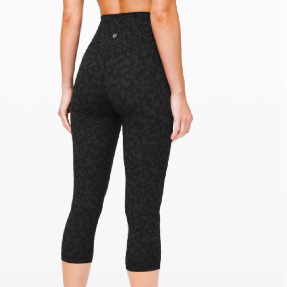 Lululemon Align Crop *21" Formation Camo Deep Coal Multi?? Size 8